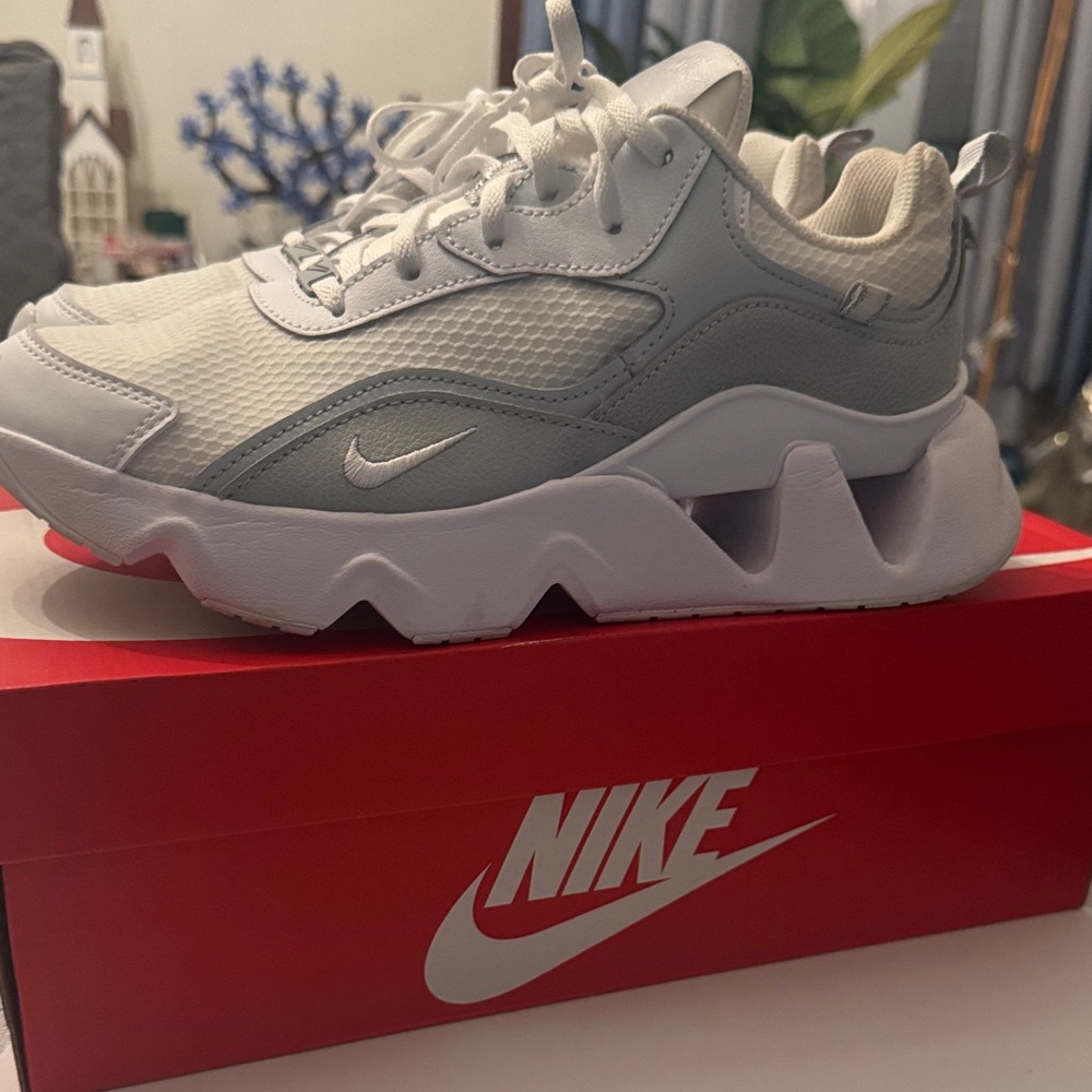 Nike White and Gray Athletic Shoes